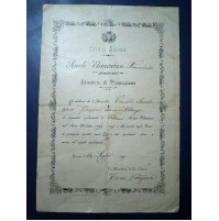 ANNO 1898 - CITTA' DI ALBENGA ATTESTATO DI PROMOZIONE SCUOLE ELEMENTARI 