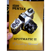ASAHI PENTAX - SPOTMATIC II - OPERATING MANUAL - PRINTED IN JAPAN -