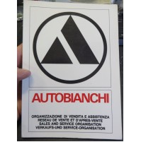 AUTOBIANCHI Gruppo FIAT - ORGANIZZAZIONE DI VENDITA E ASSISTENZA - 1968 -