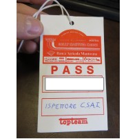 BADGE CARTELLINO DI RICONOSCIMENTO PASS RALLY MANTOVA CORSE - ISPETTORE C.S.A.I.