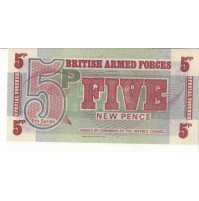 BANCONOTA BRITISH ARMED FORCES 5 FIVE NEW PENCE  (7)