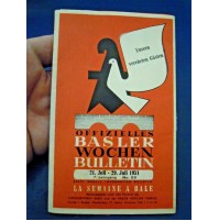 BASILEA BASEL - OFFIZIELLES BASLER WOCHEN BULLETIN 1951 - SUISSE SWISS SVIZZERA