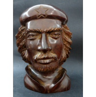 BELLISSIMO BUSTO IN LEGNO DI CHE GUEVARA - ALTEZZA : 19 Cm