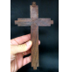 BELLO ED ANTICO CROCIFISSO IN METALLO E LEGNO - GESU' CRISTO - INRI