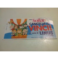 BIGLIETTO A PREMI SOFLAN CANCELLA E VINCI GLI AMICI DI LINUS PEANUTS 1993 13-133