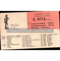 BIGLIETTO DA VISITA 1970/80 - IMMOBILIARE S. RITA - BORGHETTO SANTO SPIRITO SV