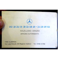 BIGLIETTO DA VISITA ANNI 70 - MERCEDES BENZ MAJELLANO - ALBENGA