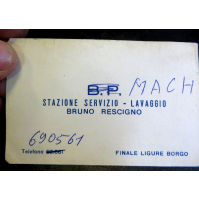 BIGLIETTO DA VISITA ANNI 70 - STAZIONE DI SERVIZIO - LAVAGGIO FINALE LIGURE BORG