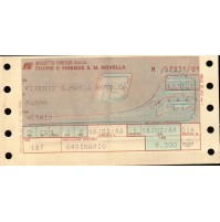 BIGLIETTO DEL TRENO FERROVIE F.S. = FIRENZE S.M.N. / PARMA - 1988 -  (C10-899)