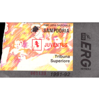 BIGLIETTO PARTITA DI CALCIO - SAMPDORIA JUVENTUS - 1991-92 -