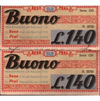 BUONO SCONTO L.140 DETERGENTE SESA - PRAL - ANNI '60 - VINTAGE -  (C11-406)