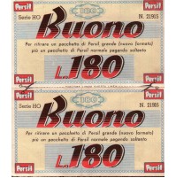 BUONO SCONTO L.180 DETERGENTE PERSIL - ANNI '60 - VINTAGE -  (C11-407)