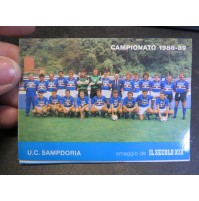 CALENDARIO CALENDARIETTO U.C. SAMPDORIA CAMPIONATO 1988-89