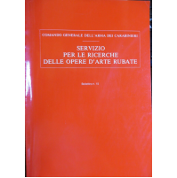 CARABINIERI RICERCHE DELLE OPERE D'ARTE RUBATE - Bollettino N°15 Anno 1992