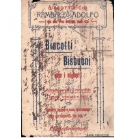 CARTA ASSORBENTE PUBBLICITARIA - BISCOTTIFICIO RAMBALDI ADOLFO SANREMO - 