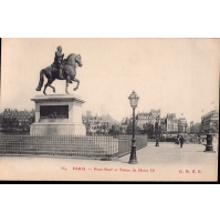 CARTE POSTALE - PARIS - PONT-NEUF ET STATUE DE HENRI IV - CARTOLINA DI PARIGI