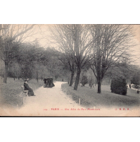 CARTE POSTALE - PARIS - UNE ALLEE DU PARC MONTOURIS - CARTOLINA DI PARIGI