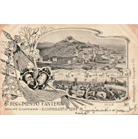 CARTOLINA 6° REGGIMENTO FANTERIA - Manovre di campagna a Campobasso - VG 1915 -