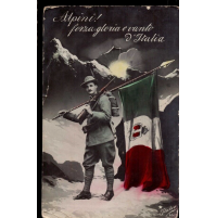 CARTOLINA ALPINI ! FORZA GLORIA E VANTO D'ITALIA  X LA FRANCIA