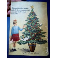 CARTOLINA BUON NATALE BAMBINI ORFANOTROFIO FEMMINILE ANTONIANO MESSINA - 1960 -