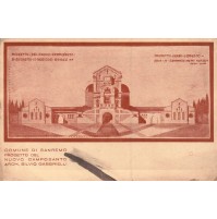 CARTOLINA COMUNE DI SANREMO PROGETTO DEL NUOVO CAMPOSANTO - VG 1933