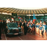 CARTOLINA DEGLI ANNI '80 - Papa Wojtyla - GIOVANNI PAOLO II STADIO OLIMPICO ROMA