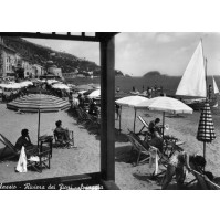 CARTOLINA DI ALASSIO SAVONA SPIAGGIA ANNI '60 C1-274