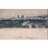 CARTOLINA DI ALBENGA PANORAMA E PONTE LUNGO VIAGGIATA 1900 11-172