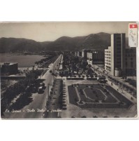 CARTOLINA DI LA SPEZIA VIALE ITALIA E GIARDINI 1954 6-190