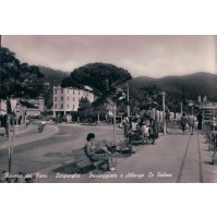 CARTOLINA DI LAIGUEGLIA SAVONA ANNI '50 PASSEGGIATA E ALBERGO LE PALME C3-012