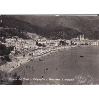 CARTOLINA DI LAIGUEGLIA SAVONA PANORAMA LUNGOMARE 1957 C1-27