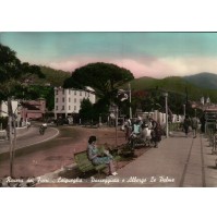 CARTOLINA DI LAIGUEGLIA SAVONA - PASSEGGIATA E ALBERGO LE PALME -