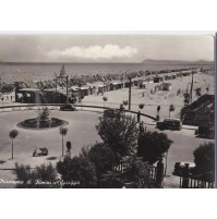 CARTOLINA DI MIRAMARE DI RIMINI SPIAGGIA 1955 12-85