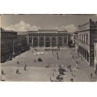 CARTOLINA DI PESARO PIAZZA DEL POPOLO TIMBRO ESTATE A FANO 1952 6-52