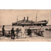 CARTOLINA DI PORT-SAID - STARTING OF A STEAMER - 