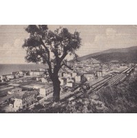 CARTOLINA DI VENTIMIGLIA RIVIERA DEI FIORI PANORAMA E STAZIONE DEI TRENI 3-155