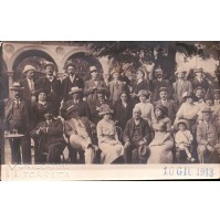 CARTOLINA FOTOGRAFICA DI MONTECATINI BAGNI ALLA TORRETTA 1913   