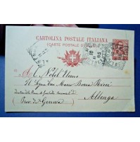 CARTOLINA INTERO POSTALE 1906 - PER CAV. MARCO BOREA RICCI DI ALBENGA - 