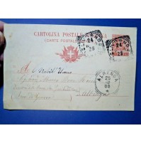 CARTOLINA INTERO POSTALE 1906 - PER CAV. MARCO BOREA RICCI DI ALBENGA - - 