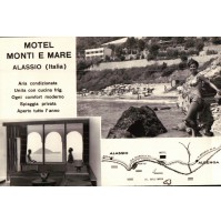 CARTOLINA MOTEL MONTI E MARE ALASSIO - 1960ca C9-1199