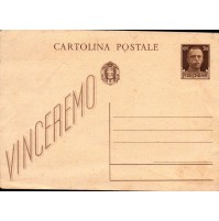 CARTOLINA POSTALE ANNI 40 - VINCEREMO - CENT.30