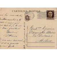 CARTOLINA POSTALE CENT.30 1941 DA BRESCIA A MILANO   C3-6