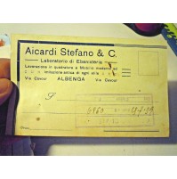 CARTOLINA PUBBLICITARIA - AICARDI STEFANO & C. EBANISTERIA ALBENGA 1940 C12-244