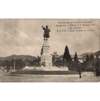 CARTOLINA RAPALLO - MONUMENTO A CRISTOFORO COLOMBO 1914- VIAGGIATA 1914