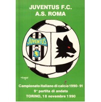 CARTOLINA SPORT JUVENTUS F.C. - A.S. ROMA CAMPIONATO DI CALCIO 1990-91 C6-348