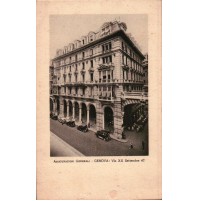 CARTOLINA di GENOVA ASSICURAZIONI GENERALI VIA XX SETTEMBRE VG 1936