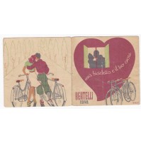 CARTONCINO PUBBLICITARIO BERTELLI BICI 1942 NEW YORK MILANO BICICLETTE  4-180