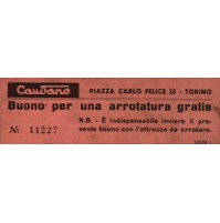 CAUDANO - BUONO PER UNA ARROTATURA GRATIS - RASOIO TOSATRICE FORBICE  32-84