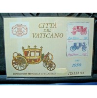 CITTA' DEL VATICANO ESPOSIZIONE MONDIALE DI FILATELIA LIRE 1950 CARROZZE - 