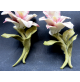 COPPIA FIORI IN CERAMICA - ORCHIDEA ORCHIDEE -